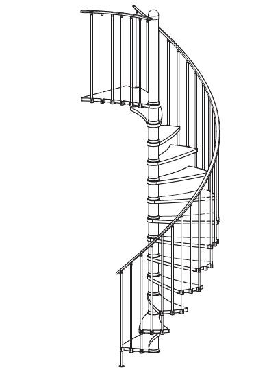 Монтаж винтовой лестницы